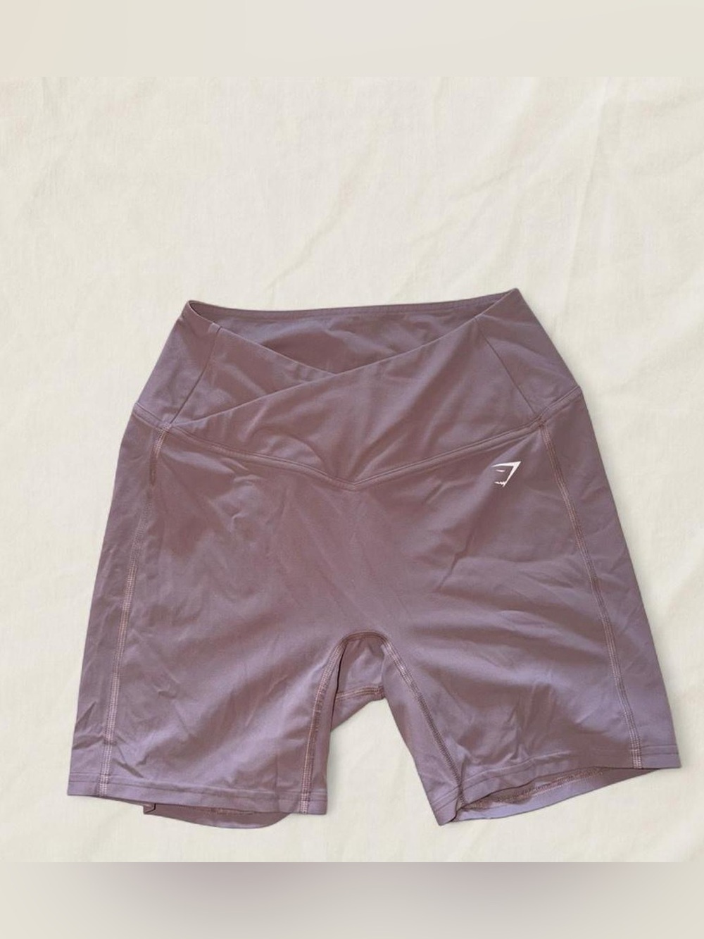 Gymshark Light Brown High-Waist Training Shorts